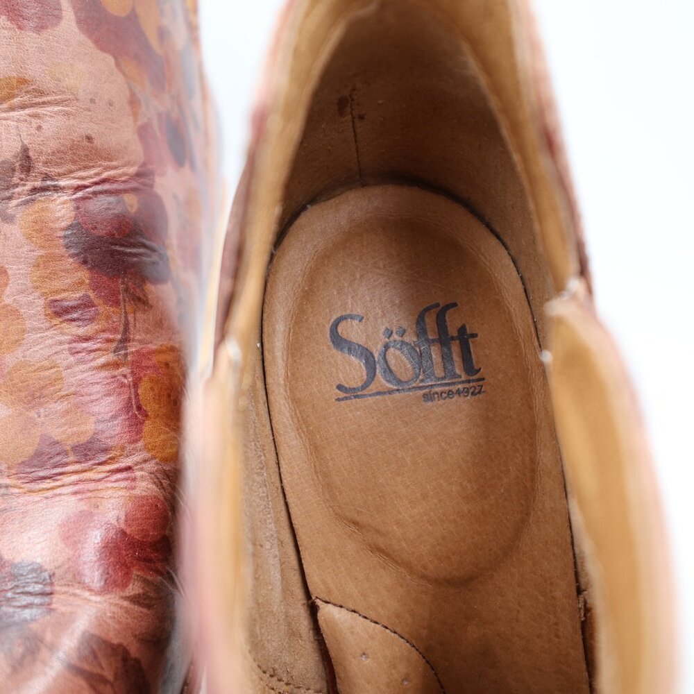 Sofft Sacora Leather Ankle Boots Booties Blush Floral Women’s Size 9.5 M Autumn - Picture 7 of 10